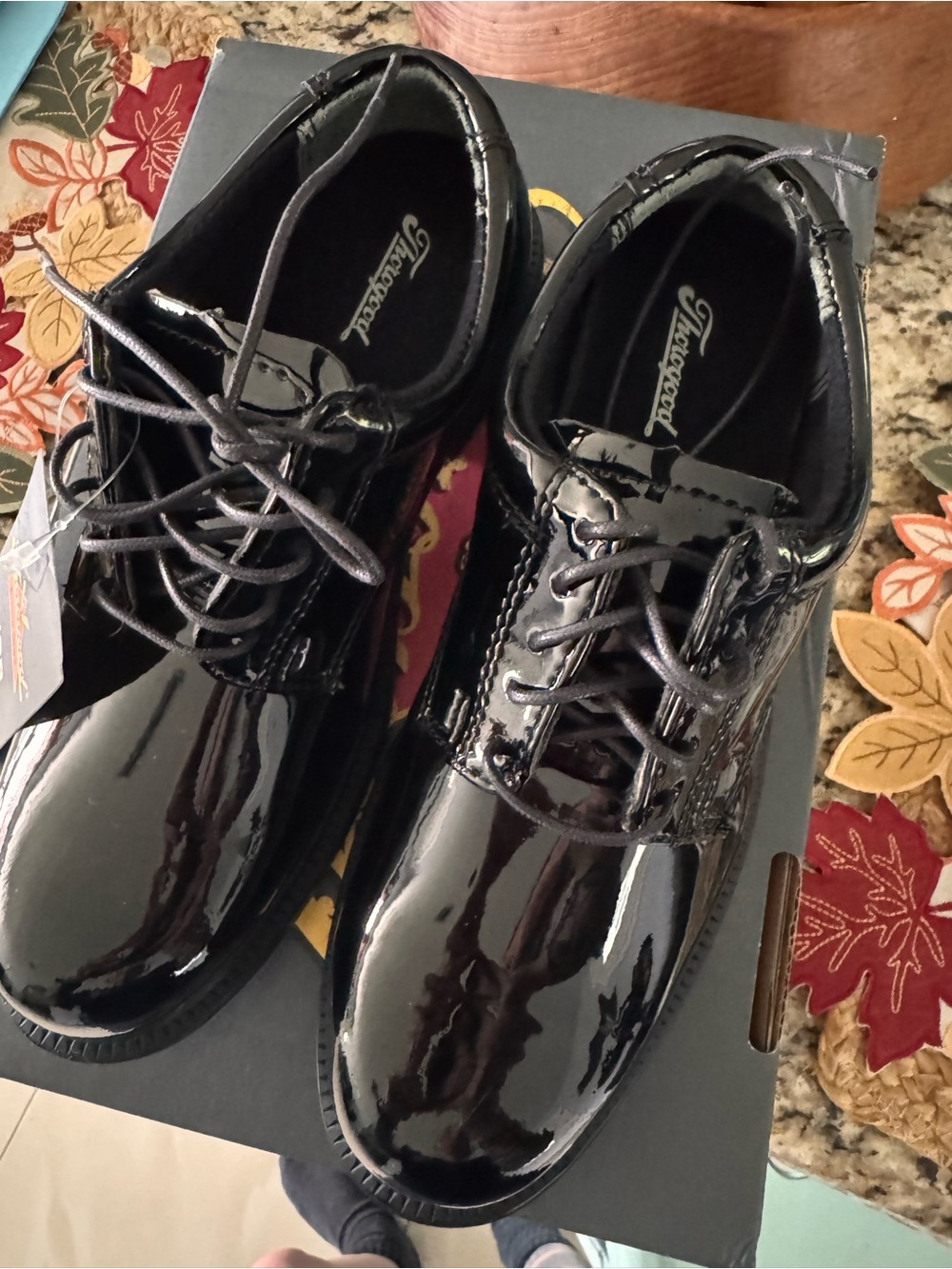 Women's Black Patent Lace-Up Loafers